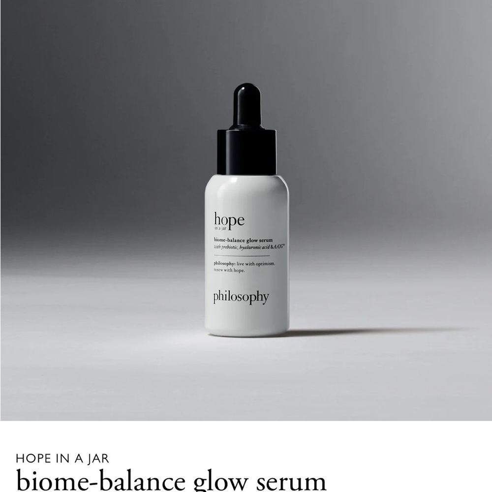 NEVER BEEN OPENED PHILOSOPHY HOPE IN A JAR
biome-balance glow serum